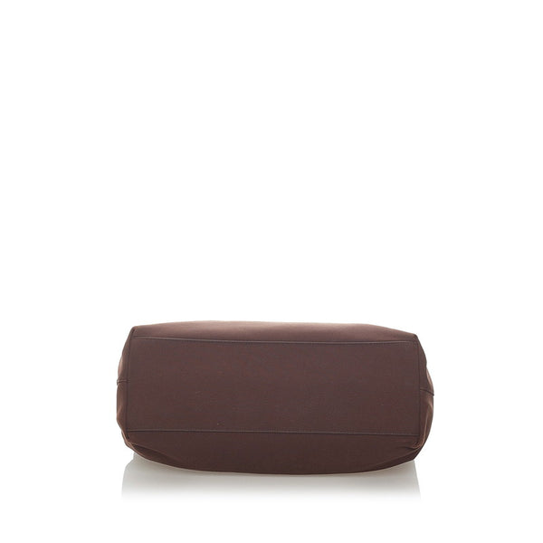 サルヴァトーレフェラガモ チェーン トートバッグ AU-21 8230 ブラウン キャンバス レディース Salvatore Ferragamo 【中古】