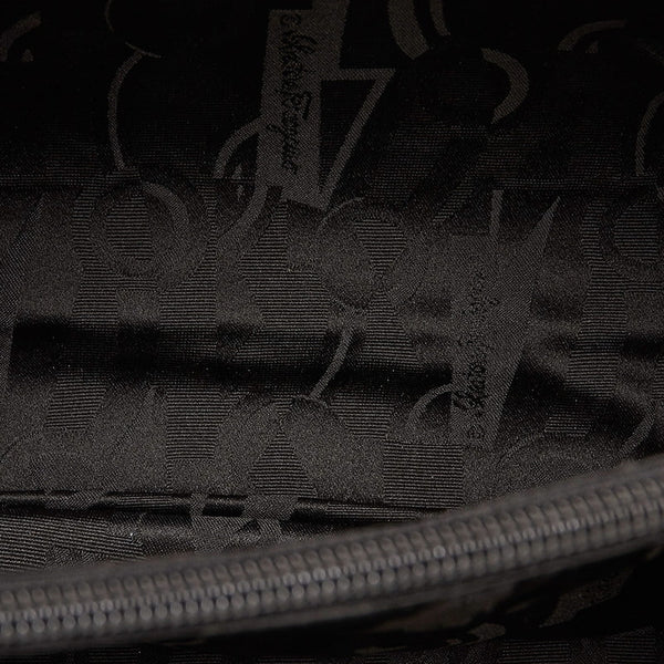 サルヴァトーレフェラガモ チェーン トートバッグ AU-21 8230 ブラウン キャンバス レディース Salvatore Ferragamo 【中古】