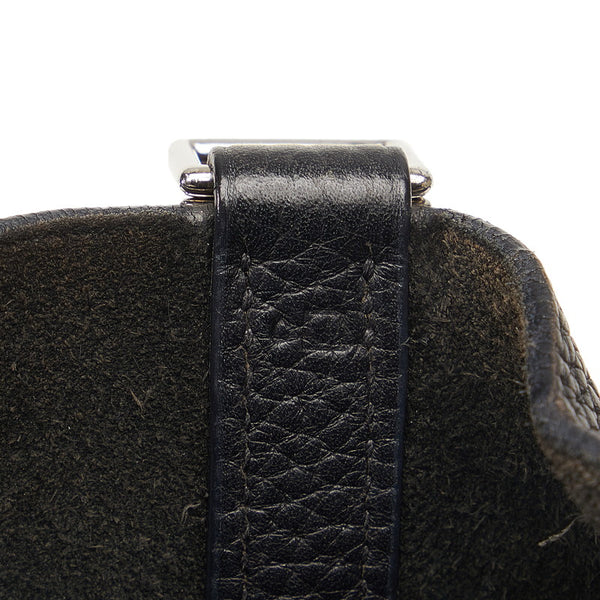 エルメス ピコタンPM シルバー金具 ハンドバッグ ブラック トリヨンクレマンス レディース HERMES 【中古】