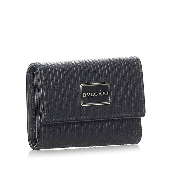 ブルガリ ミレリゲ 6連 キーケース ブラック レザー レディース BVLGARI 【中古】