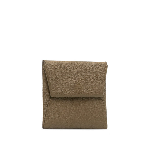 エルメス バスティア コインケース グレー レザー レディース HERMES 【中古】