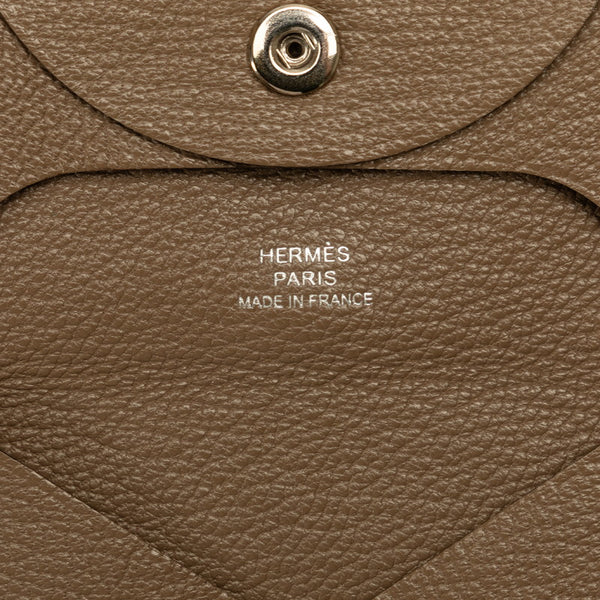 エルメス バスティア コインケース グレー レザー レディース HERMES 【中古】