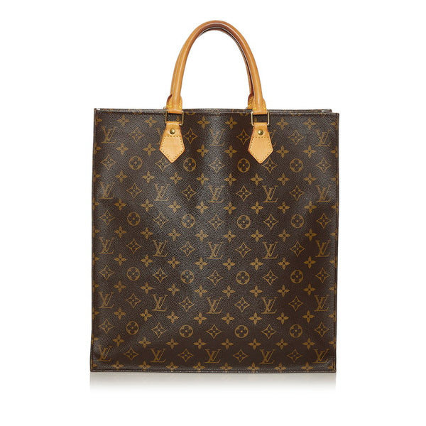 ルイ ヴィトン モノグラム サックプラ  ハンドバッグ トートバッグ M51140 ブラウン PVC レザー レディース LOUIS VUITTON 【中古】