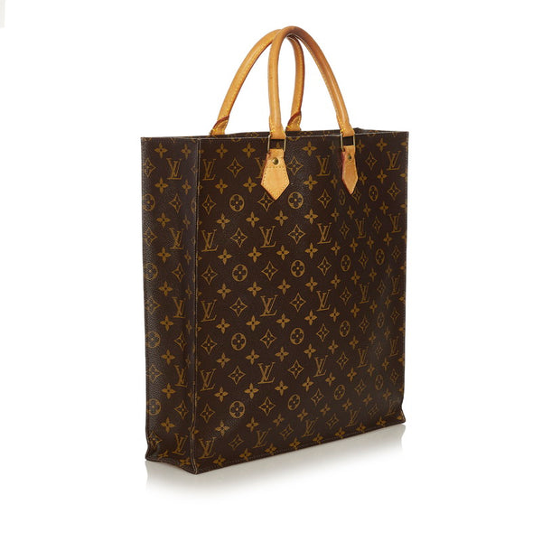 ルイ ヴィトン モノグラム サックプラ  ハンドバッグ トートバッグ M51140 ブラウン PVC レザー レディース LOUIS VUITTON 【中古】