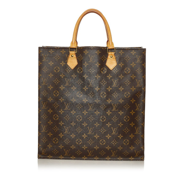 ルイ ヴィトン モノグラム サックプラ  ハンドバッグ トートバッグ M51140 ブラウン PVC レザー レディース LOUIS VUITTON 【中古】