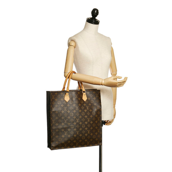 ルイ ヴィトン モノグラム サックプラ  ハンドバッグ トートバッグ M51140 ブラウン PVC レザー レディース LOUIS VUITTON 【中古】