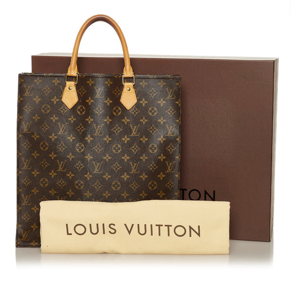 ルイ ヴィトン モノグラム サックプラ  ハンドバッグ トートバッグ M51140 ブラウン PVC レザー レディース LOUIS VUITTON 【中古】