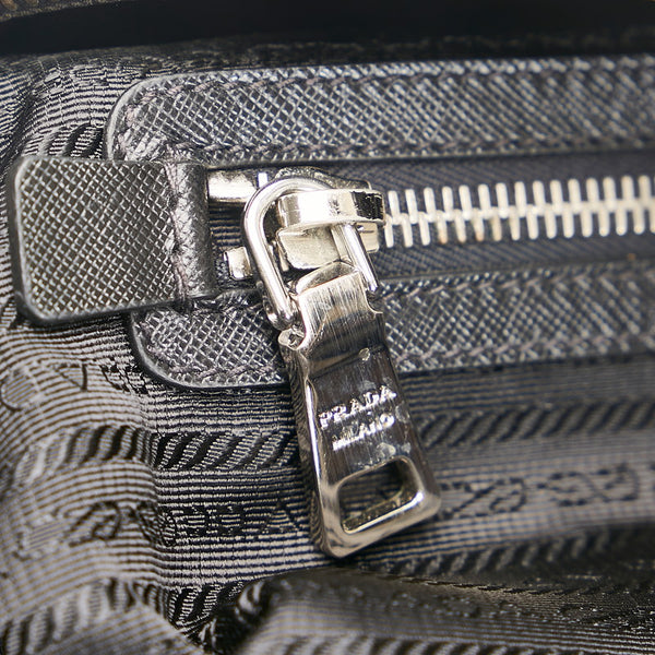 プラダ カモフラージュ ドラゴン ハンドバッグ トートバッグ カーキ ブラック ナイロン レザー メンズ PRADA 【中古】