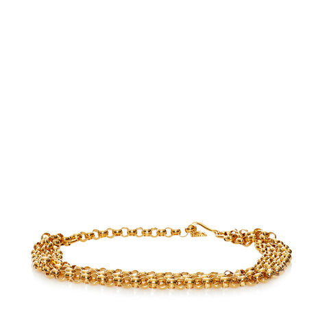 サルヴァトーレフェラガモ サンダルモチーフ ベルト ゴールド メッキ レディース Salvatore Ferragamo 【中古】