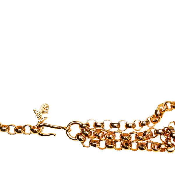 サルヴァトーレフェラガモ サンダルモチーフ ベルト ゴールド メッキ レディース Salvatore Ferragamo 【中古】