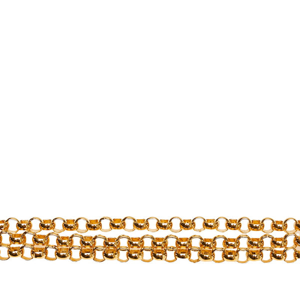 サルヴァトーレフェラガモ サンダルモチーフ ベルト ゴールド メッキ レディース Salvatore Ferragamo 【中古】