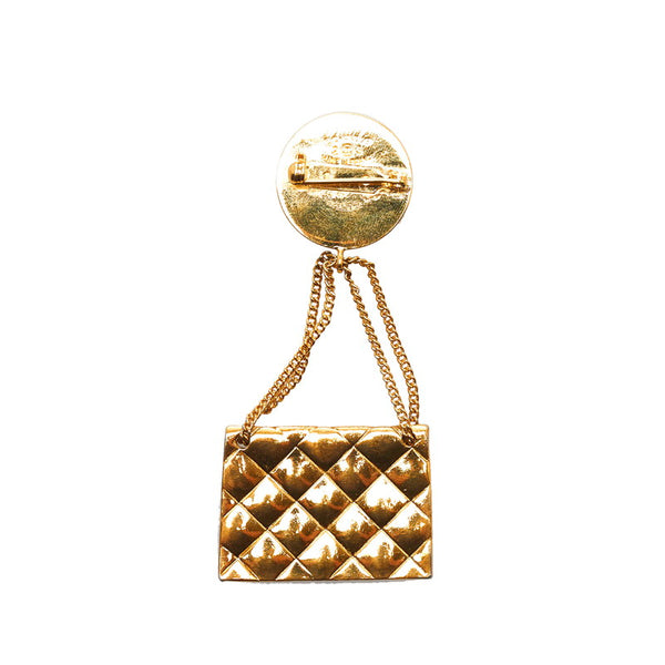シャネル マトラッセ スウィング ココマーク ブローチ ゴールド メッキ レディース CHANEL 【中古】