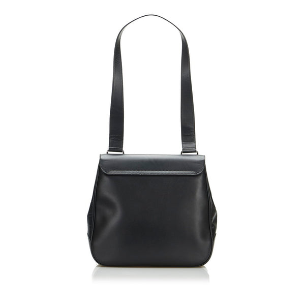 サルヴァトーレフェラガモ ガンチーニ ハンドバッグ ショルダーバッグ BL-217156 ブラック レザー レディース Salvatore Ferragamo 【中古】