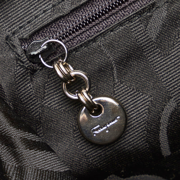 サルヴァトーレフェラガモ ガンチーニ ハンドバッグ ショルダーバッグ BL-217156 ブラック レザー レディース Salvatore Ferragamo 【中古】