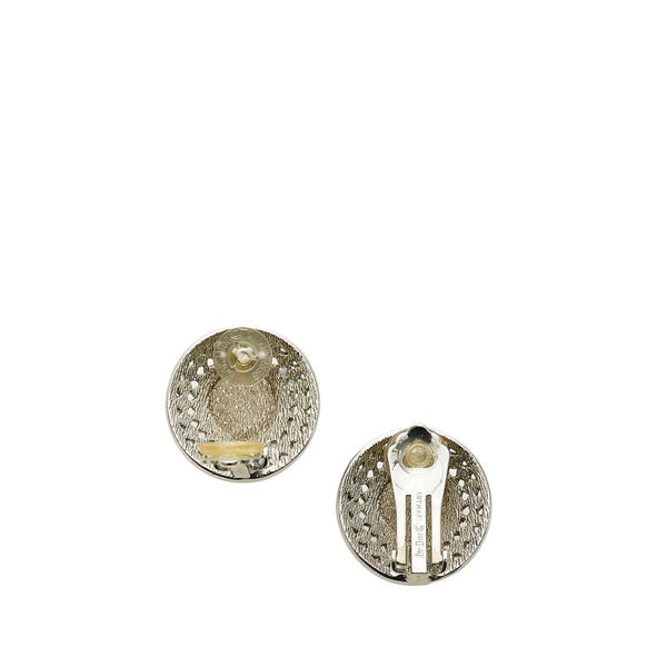 ディオール シルバー メタル プラスチック イヤリング レディース Dior 【中古】