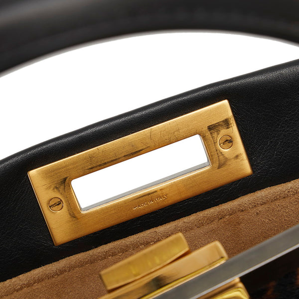 フェンディ ピーカブー ミディアム ハンドバッグ ショルダーバッグ 2WAY 8BN226 ブラック レザー レディース FENDI 【中古】