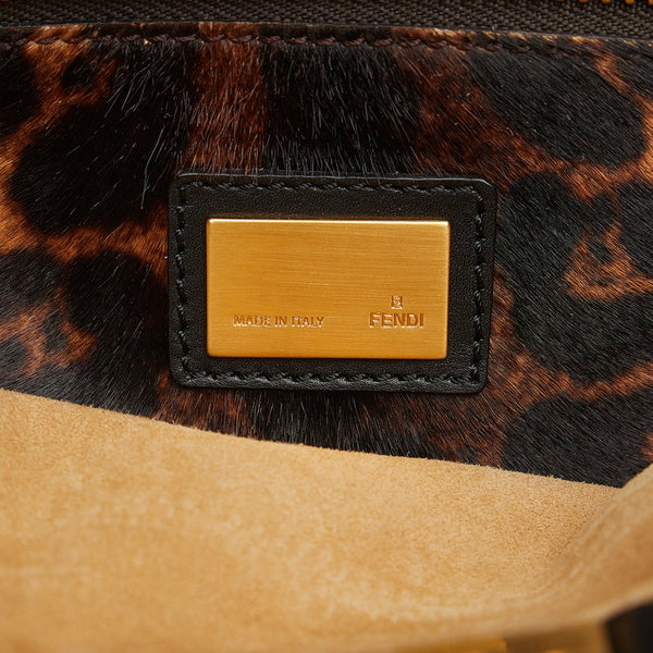 フェンディ ピーカブー ミディアム ハンドバッグ ショルダーバッグ 2WAY 8BN226 ブラック レザー レディース FENDI 【中古】