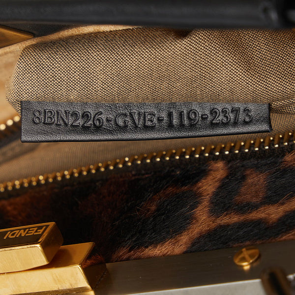 フェンディ ピーカブー ミディアム ハンドバッグ ショルダーバッグ 2WAY 8BN226 ブラック レザー レディース FENDI 【中古】