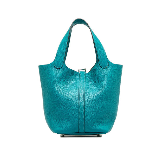 エルメス ピコタンロックPM ハンドバッグ ブルーパオン トリヨンクレマンス レディース HERMES 【中古】