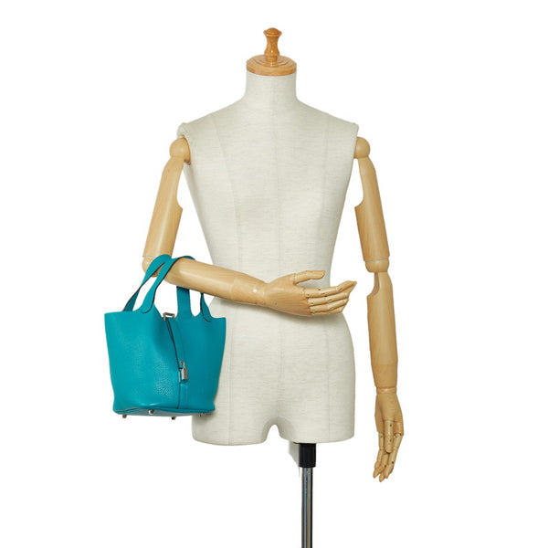 エルメス ピコタンロックPM ハンドバッグ ブルーパオン トリヨンクレマンス レディース HERMES 【中古】