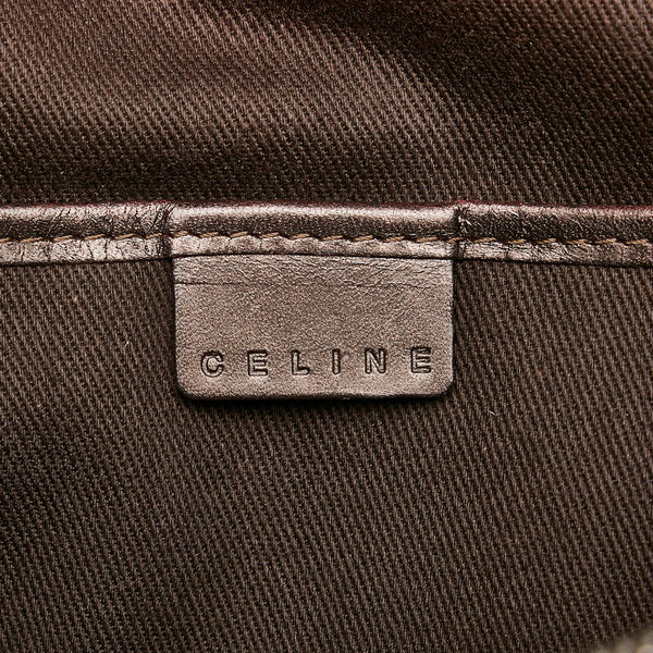 セリーヌ Cマカダム ハンドバッグ ブラウン キャンバス レザー レディース CELINE 【中古】