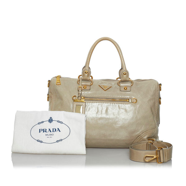 プラダ ハンドバッグ ショルダーバッグ 2WAY グリーン レザー レディース PRADA 【中古】