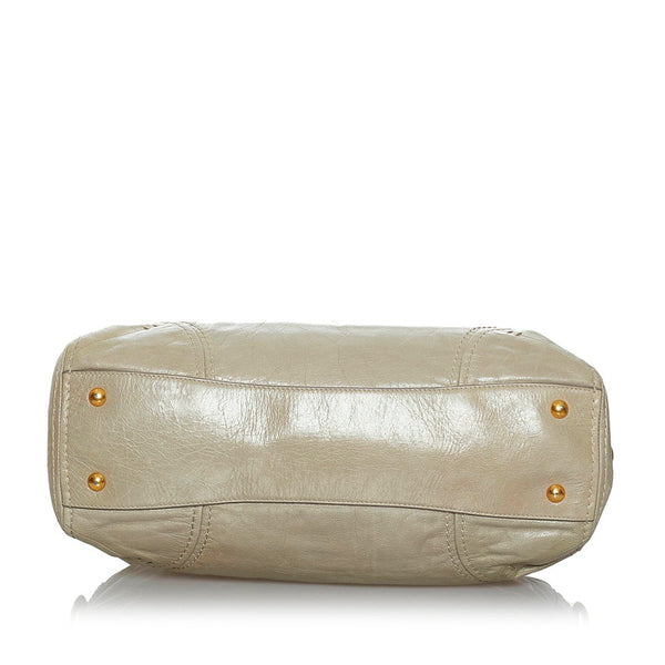 プラダ ハンドバッグ ショルダーバッグ 2WAY グリーン レザー レディース PRADA 【中古】