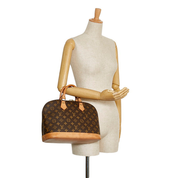 ルイ ヴィトン モノグラム アルマ ハンドバッグ M51130 ブラウン PVC レザー レディース LOUIS VUITTON 【中古】