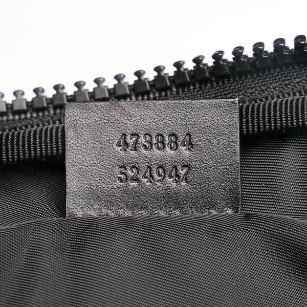 グッチ エンブロイダリー タイガー クラッチバッグ ラップトップケース 473884 ブラック キャンバス レディース GUCCI 【中古】