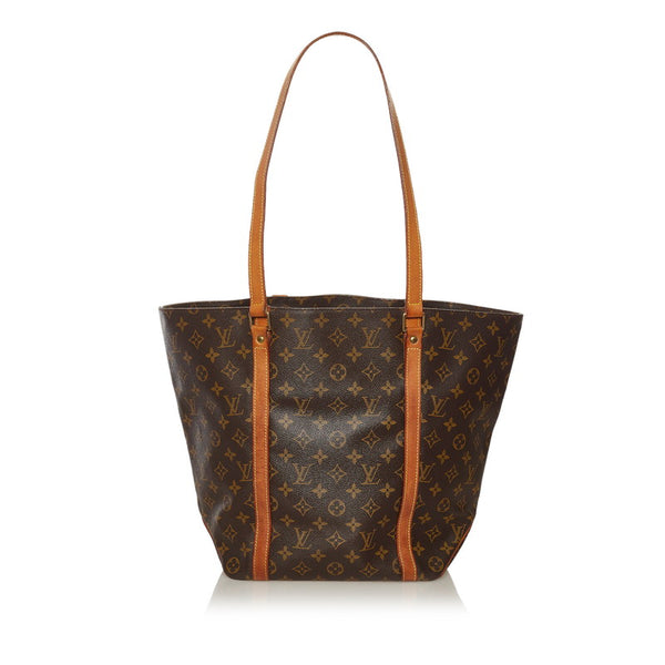 ルイ ヴィトン モノグラム サックショッピング トートバッグ ショルダーバッグ M51108 ブラウン PVC レザー レディース LOUIS VUITTON 【中古】