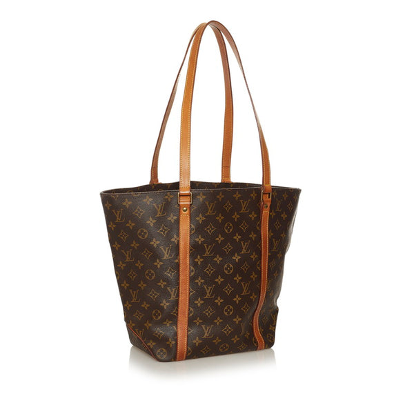 ルイ ヴィトン モノグラム サックショッピング トートバッグ ショルダーバッグ M51108 ブラウン PVC レザー レディース LOUIS VUITTON 【中古】