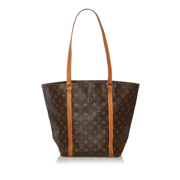 ルイ ヴィトン モノグラム サックショッピング トートバッグ ショルダーバッグ M51108 ブラウン PVC レザー レディース LOUIS VUITTON 【中古】