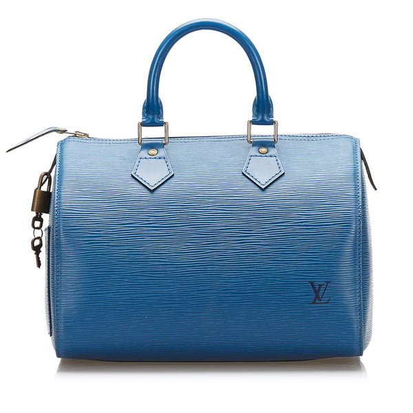 ルイ ヴィトン エピ スピーディ25 ハンドバッグ ミニボストンバッグ M43015 トレドブルー レザー レディース LOUIS VUITTON 【中古】
