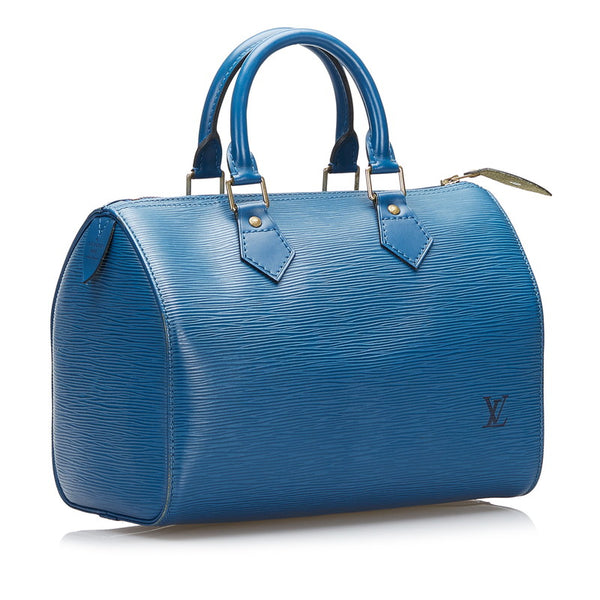 ルイ ヴィトン エピ スピーディ25 ハンドバッグ ミニボストンバッグ M43015 トレドブルー レザー レディース LOUIS VUITTON 【中古】