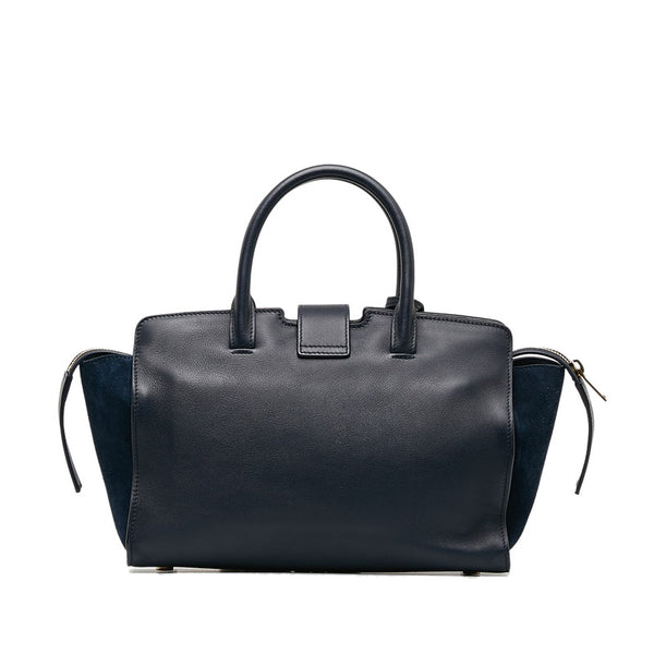 サンローラン ベビー ダウンタウンカバス ハンドバッグ ショルダーバッグ 2WAY 436834 ネイビー レザー レディース SAINT LAURENT 【中古】