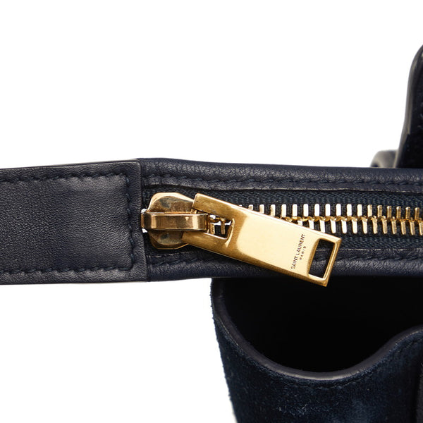 サンローラン ベビー ダウンタウンカバス ハンドバッグ ショルダーバッグ 2WAY 436834 ネイビー レザー レディース SAINT LAURENT 【中古】