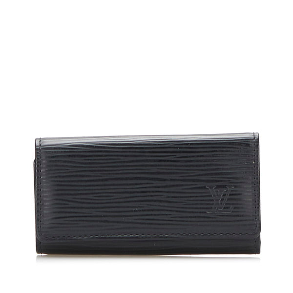 ルイ ヴィトン エピ ミュルティクレ4 4連 キーケース キーホルダー M63822 ノワール ブラック レザー レディース LOUIS VUITTON 【中古】