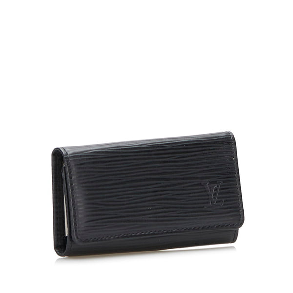 ルイ ヴィトン エピ ミュルティクレ4 4連 キーケース キーホルダー M63822 ノワール ブラック レザー レディース LOUIS VUITTON 【中古】