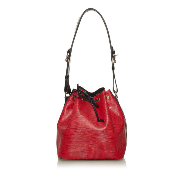 ルイ ヴィトン エピ プチノエ M44172 レッド ブラック レザー ショルダーバッグ レディース LOUIS VUITTON 【中古】
