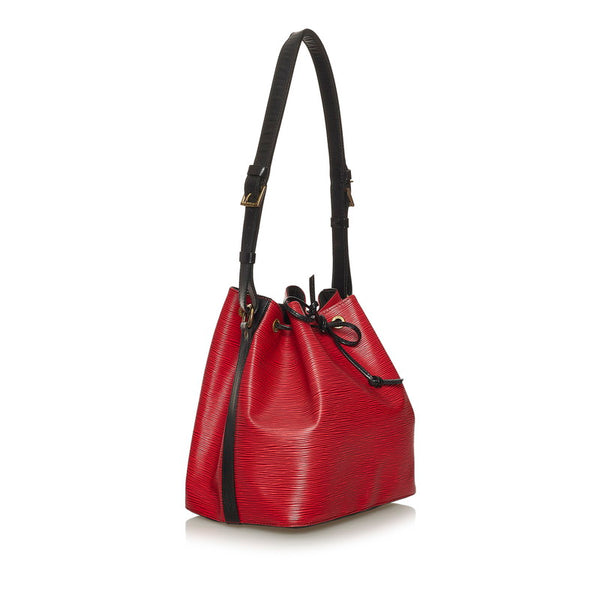ルイ ヴィトン エピ プチノエ M44172 レッド ブラック レザー ショルダーバッグ レディース LOUIS VUITTON 【中古】