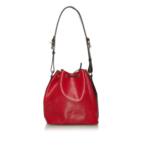 ルイ ヴィトン エピ プチノエ M44172 レッド ブラック レザー ショルダーバッグ レディース LOUIS VUITTON 【中古】