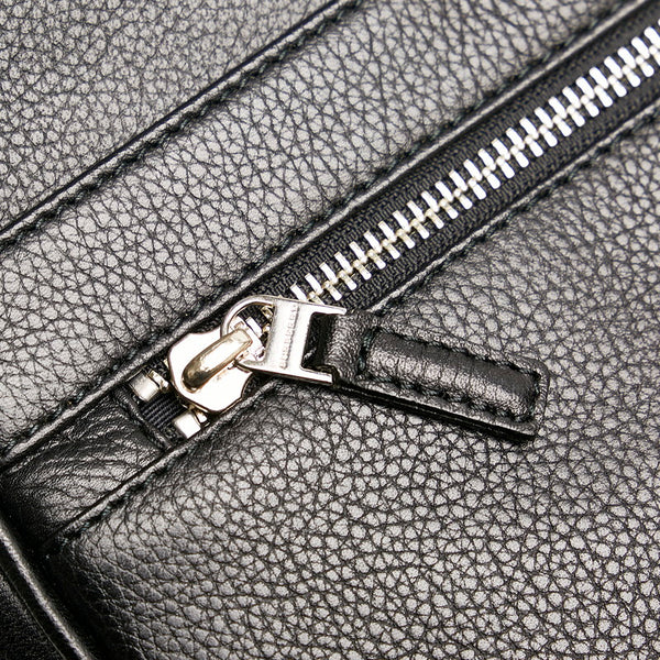 バーバリー ノバチェック ビジネスバッグ ブリーフケース 書類バッグ ブラック レザー レディース BURBERRY 【中古】