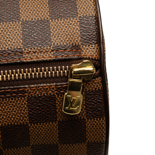 ルイ ヴィトン ダミエ パピヨン30 ハンドバッグ N41210 ブラウン PVC レザー レディース LOUIS VUITTON 【中古】