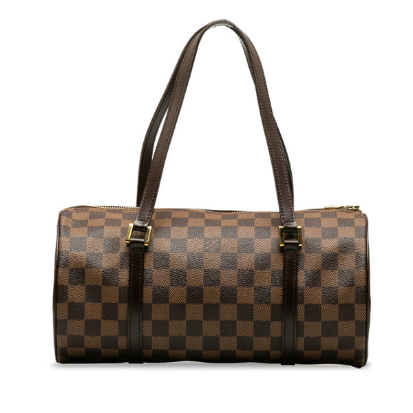 ルイ ヴィトン ダミエ パピヨン30 ハンドバッグ N41210 ブラウン PVC レザー レディース LOUIS VUITTON 【中古】