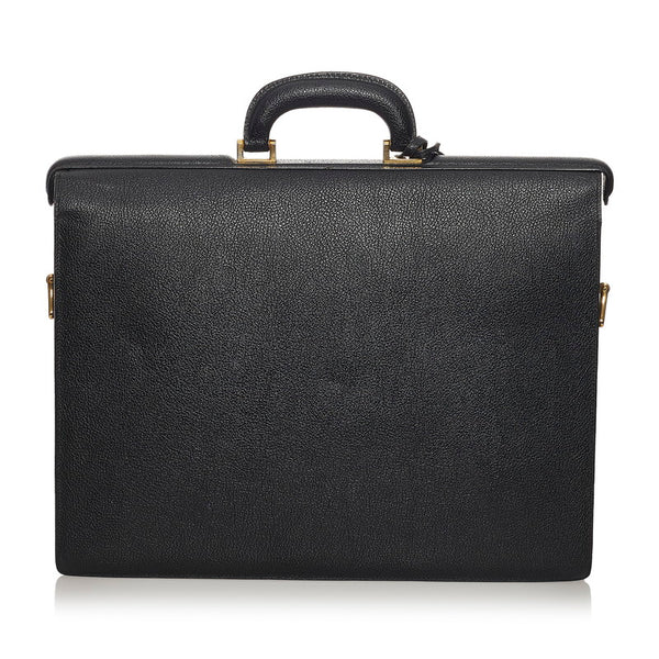 サルヴァトーレフェラガモ ガンチーニ ビジネスバッグ ショルダーバッグ 2WAY 21 4276 ブラック レザー メンズ Salvatore Ferragamo 【中古】