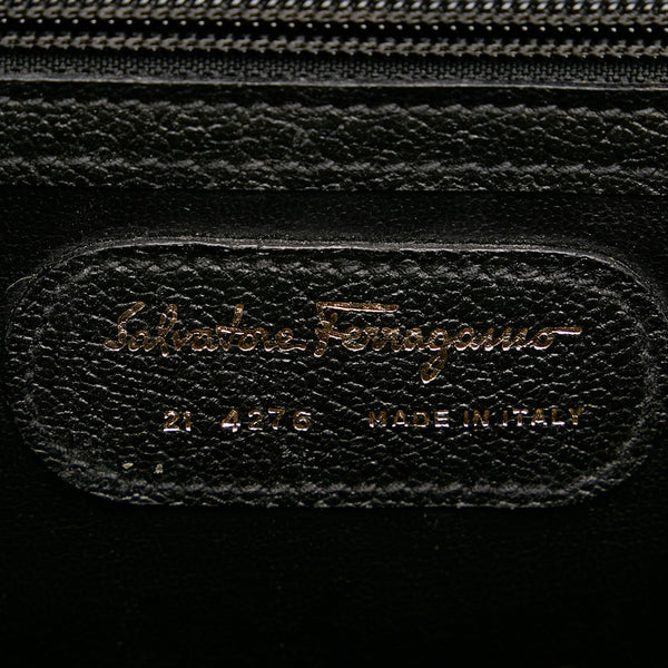 サルヴァトーレフェラガモ ガンチーニ ビジネスバッグ ショルダーバッグ 2WAY 21 4276 ブラック レザー メンズ Salvatore Ferragamo 【中古】