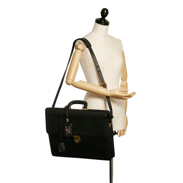 サルヴァトーレフェラガモ ガンチーニ ビジネスバッグ ショルダーバッグ 2WAY 21 4276 ブラック レザー メンズ Salvatore Ferragamo 【中古】