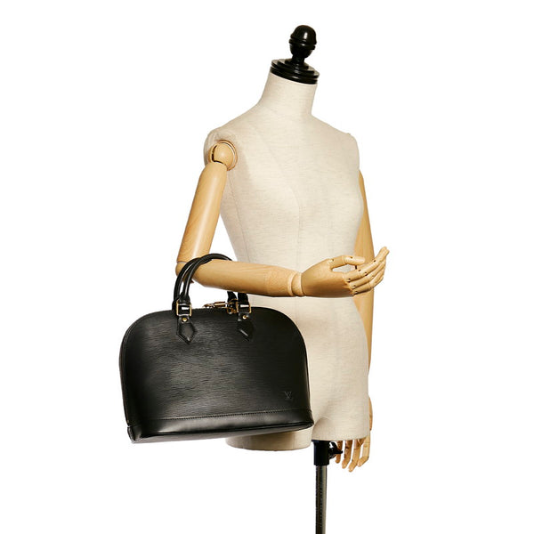 ルイ ヴィトン エピ アルマPM ハンドバッグ M52142 ノワール ブラック レザー レディース LOUIS VUITTON 【中古】