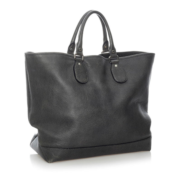 グッチ トートバッグ 232103 ブラック レザー メンズ GUCCI 【中古】