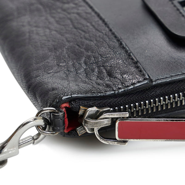 クリスチャンルブタン クラッチバッグ セカンドバッグ ブラック レザー メンズ Christian Louboutin 【中古】